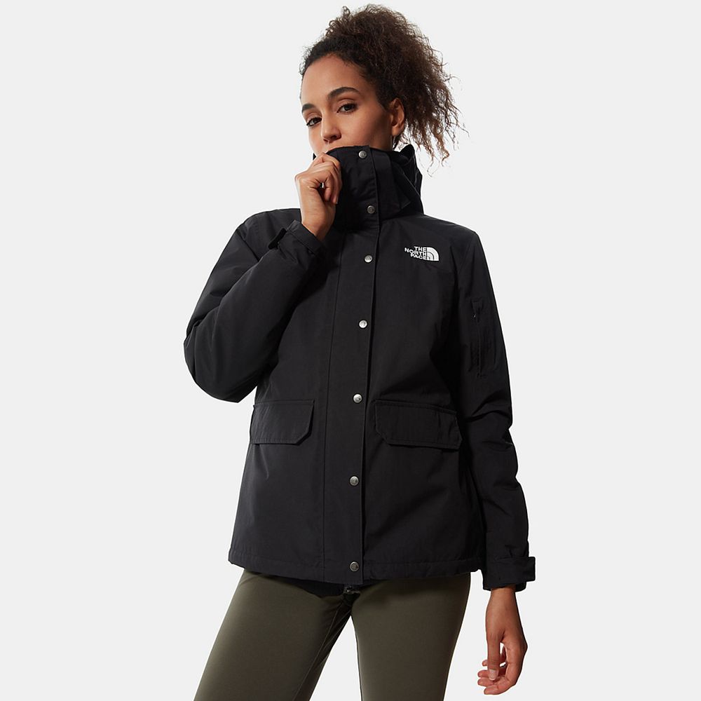 The North Face 3-In-1 Jackets Womens Australia - The North Face Pinecroft Triclimate Black (BME-0836